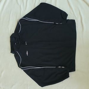 UMBRO Men's Warm-Up Full Zipper Black Jacket - White Details - EUC! Size: Medium